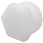 Plastic White Nylon - Hex Head Plug