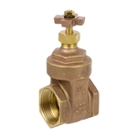 Brass Gate Valve w/ Cross Handle - Threaded