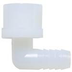 Plastic White Nylon - Female FPT x Barb - Elbow