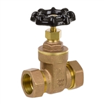 Brass Gate Valve w/ Compression Ends