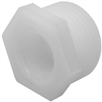 Plastic White Nylon - MPT x FPT - Hex Bushing