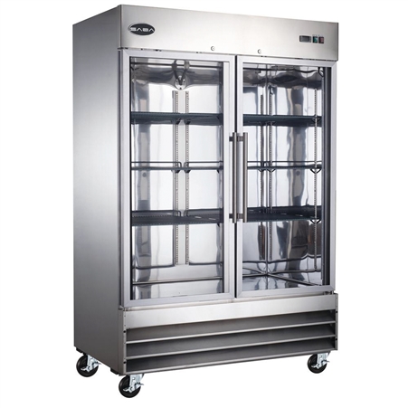 Two Glass Door Reach-In Freezer
 S/S Interior & Exterior