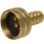 Brass Swivel Connector Garden Hose - Barb x Female Hose