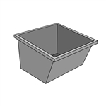 Large Angled Trash Can - HD