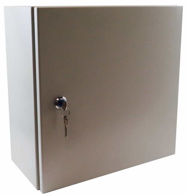 YuCo YC-12x10x6-UL-FE-EL-2-KF Fully Enclosed NEMA 4 Enclosure with Lock and Keys