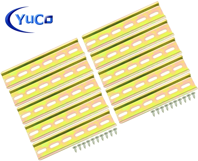 YuCo YC-DR-8-10 STEEL SLOTTED DIN RAIL 35mm X 7.5mm PR005 ASI RoHS