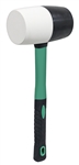 AIC31321 32oz Black & White Rubber Mallet w/Fiberglass Handle