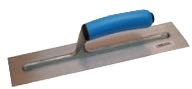 ALL416D 16” x 4” Carbon Steel Cement Finishing Trowel With Blue Sure Grip Handle