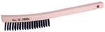 FB10 Weiler Brush 14" X 1" Curved Handle Wire Brush 1-3/16" Trim Length  Block Size 8" X 2-3/4"