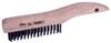 FB40 Weiler Brush 10"X 1-1/8" Shoe Handle Steel Wire Brush 1-3/16" Trim Length  5" Brush Length