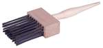 FB70 Weiler Brush 3" X 1-1/8" Wire Duster Scratch Brush 2-1/2" Trim Length  5-3/4" Long Handle