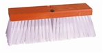 FBPF1664 Weiler Brush 16" Orange Block White Plastic Street Broom - 4" Trim Length