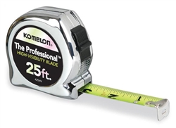 KO425HV 25' CHROME HI-VIZ TAPE MEASURE