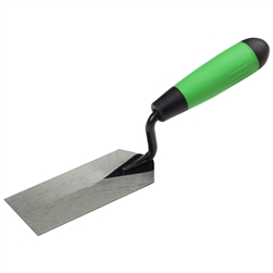 KRHC433PF 8"x2" Hi-Craft Margin Trowel w/Green Soft Grip Handle