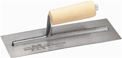 MT12CSS Marshalltown 16” x 4-1/2” Stainless Steel Drywall Trowel Wood Handle Curved