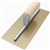 MT145GSFP Marshalltown 14 x 5 PermaShape® Finishing Trowel "Flat" Golden Stainless w/ Wooden Handle