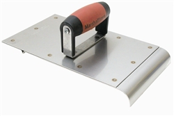 MT3881SD Marshalltown 6" x 10" Stainless Steel Safety Step Edger/Groover - 3/4" Radius - 7/8" Lip