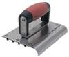 MT4280D Marshalltown 6" x 5" Stainless Steel Safety Step Edger/Groover - 1/2" Radius - 5/8" Lip