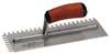 MT717SD Marshalltown 11 x 4 1/2 Notched Trowel-1/4 x 1/2 x 1/4 'U' w/Curved DuraSoft® Handle