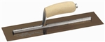 MTMXS165GS Marshalltown 16 X 5" Golden Stainless Steel Finishing Trowel with Wooden Handle