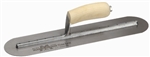 MTMXS64FR Marshalltown 14 X 4" Fully Rounded Finishing Trowel w/Curved Wood Handle