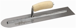 MTMXS64RE Marshalltown 14 X 4" Rounded End Finishing Trowel w/Curved Wood Handle