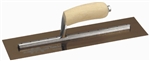 MTMXS7GS Marshalltown 12 X 5" Golden Stainless Steel Finishing Trowel with Wooden Handle