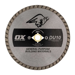 OXDU10-10 OX Trade Standard Gen Purpose Turbo 10" Diamond Blade