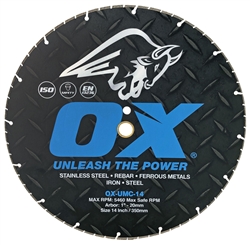 OXUMC-9  OX Ultimate 9" Metal Cutting Brazed Diamond Blade