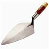 RT312 10.5 W Rose 10.5" Wide London Brick Trowel with Leather Handle 5-1/2” Heel
