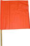 SFGF1827 18”x18” Flourescent Orange Vinyl Safety Flag with 24” Dowel