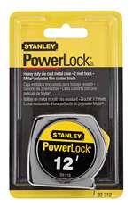 ST33-312 Stanley 12' X 3/4" Heavy Duty Powerlock Tape Rule With Metal Case 