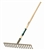 TR31383 Truper 16Tine Level Head Rake with 60” Wood Handle. Curved Tines. Sold in 6 pks