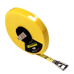 UC58630 US Tape 3/8" x 100' Steel Tape  Measure with protective acrylic coating. High Impact ABS Case