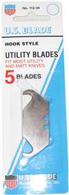 US0255H Craftco Big Hook Utility Knife Blade 5/Pk Carded