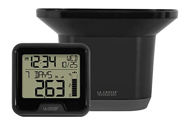 La Crosse 724-1409 Digital Rain Gauge with Indoor Temperature