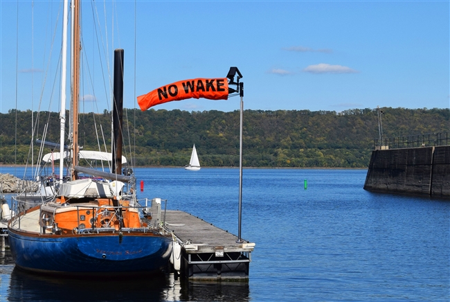 18" x 72" Solar Lighted Marine Windsock Kit With Stainless Pole