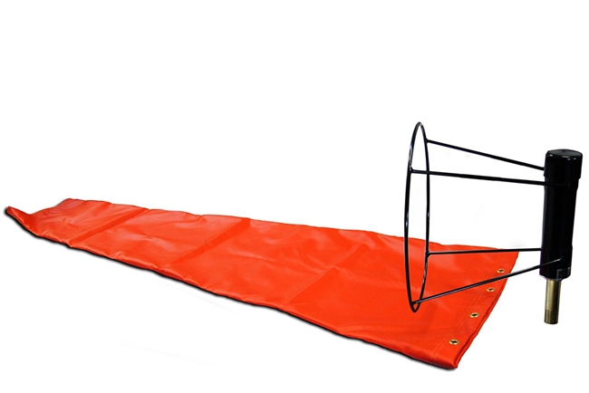 13" x 54" Orange Windsock and Ball Bearing Frame Combo