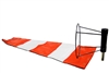 13" x 54" Orange And White Windsock and Ball Bearing Frame Combo