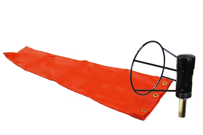 8" x 36" Orange Windsock and Ball Bearing Frame Combo