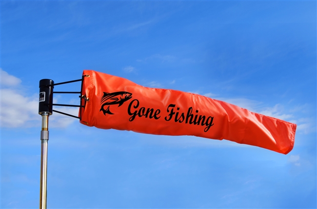Perfect Boater Gift-Marine Quality Windsock-Gone Fishing