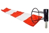 8" x 36" Orange And White Windsock and Ball Bearing Frame Combo