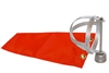 4 inch x 15 inch Orange Windsock With Aluminum Windsock Frame