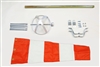 10" x 36" Orange/White Windsock And Frame Kit - Tripod Mount