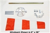 13" x 54" Orange/White Windsock And Frame Kit - Vertical Mount