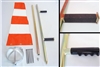 13 Inch x 54 Inch Orange And White Portable Windsock Kit