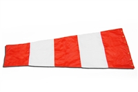 18" x 72" Orange And White Windsock