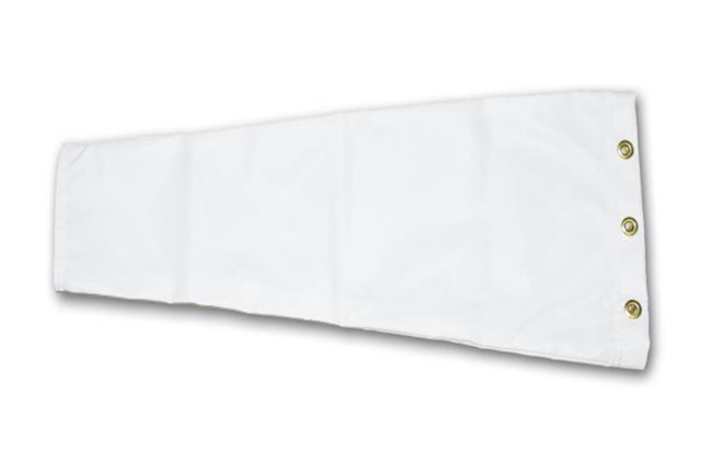 6" x 24" Aviation Quality White Windsock