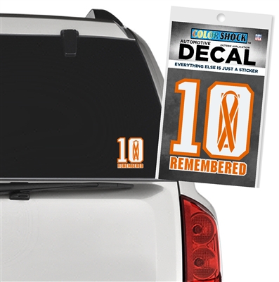 10 Remembered Decal