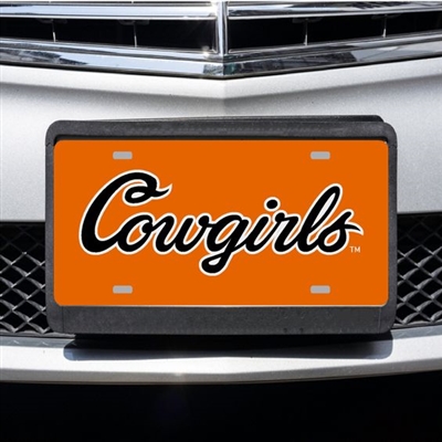 OSU Cowgirls Script License Plate
